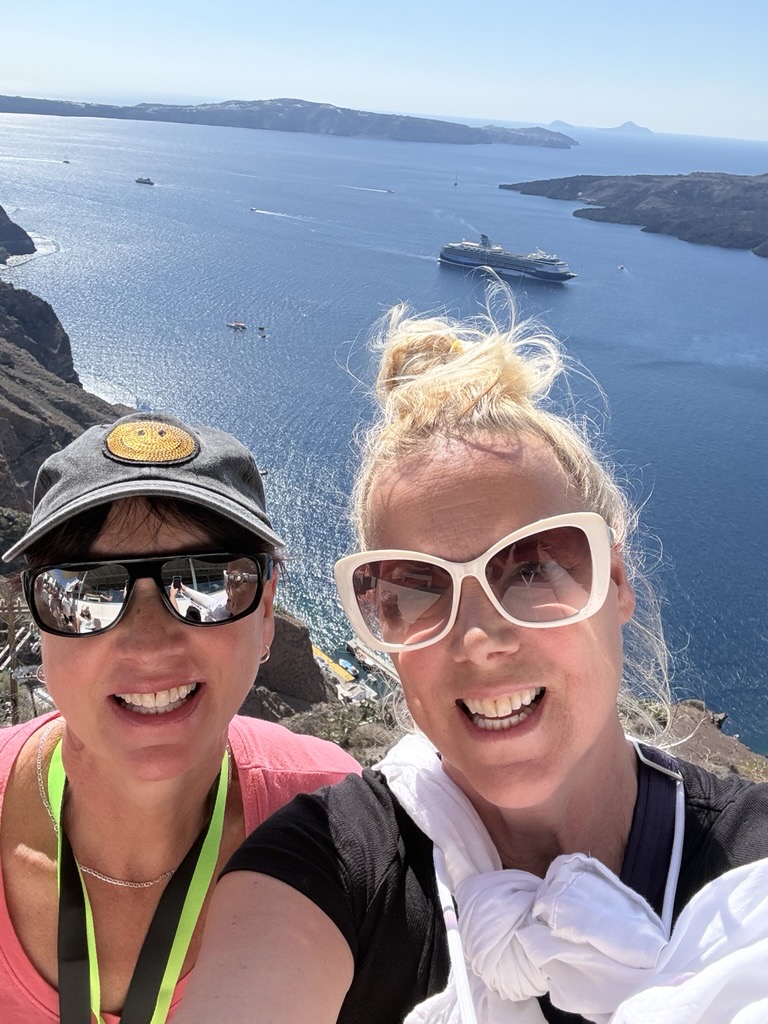 santorini with camille